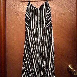 Apt. 9 Black and White Striped Midi Dress